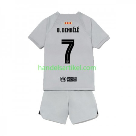 FC Barcelona Ousmane Dembele 7 Kinder 3rd Trikotsatz 2022/23 Kurzarm (+ Kurze Hosen)